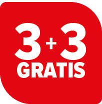 3 + 3 gratis 